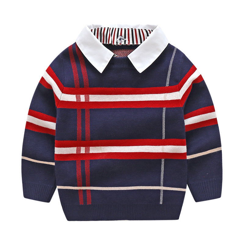 Boys Plaid Sweater